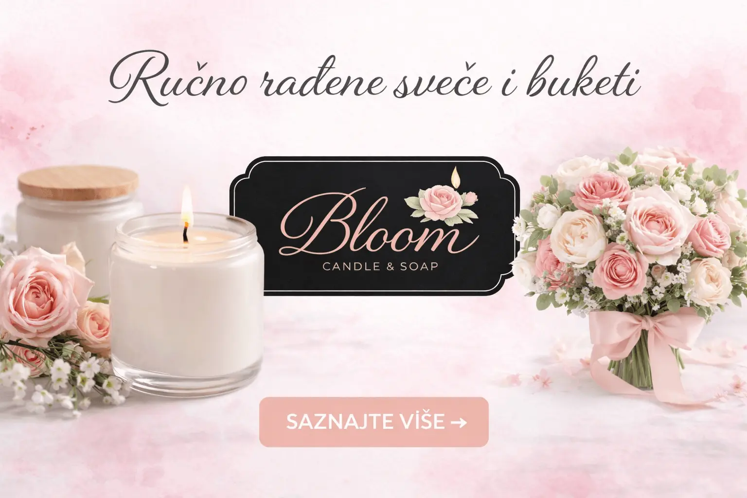 bloom candle and soap
